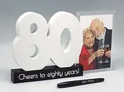 Signature Frame Celebration 80th Birthday, Guest Signatures, Gibson Gifts 20790