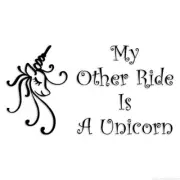 My Other Ride Is a Unicorn - Decal Sticker - Multiple Colors & Sizes - ebn6375