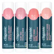 Cliganic, Tinted Lip Balm Set, Hint of Tint, 4 Pack, 0.15 oz (4.25 g) Each