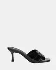 VIVIANNE Black Patent Mules