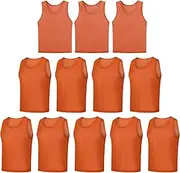 LTHYTY 12 Pack Scrimmage Vest/Team Training Jerseys/Sports Pinnies/Practice Jerseys/Soccer Bibs with Carry Bag