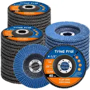 Flap Discs 4 1/2" for Angle Grinder - Trivd Frol 4 1/2 Flap Disc 40 Grit T29 Gri