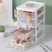 Plastic Desk Storage Box Desktop Clear Drawers Storage for Pen Pencil