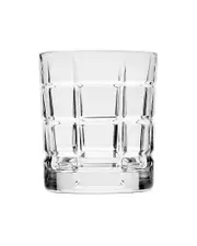 Godinger Set of Four 10oz Plaid Double Old Fashioned Glasses