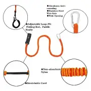 Kayak Paddle Leash Safety Lanyard Fishing Rod Canoe Fishing Holder Rod J39C
