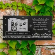 Personalized Blue Heeler Memorial - Granite Pet Memorial - 6x12 - Manny