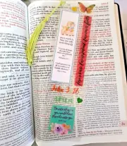 Religious Laminated Bookmark with Bible Scripture and Ellen White Quote