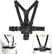 BRDRC Pocket 3 Chest Mount,Hand Free Vlog Video Body Chest Harness Strap for DJI Action 5/4/3,POV Shooting Body Strap Holder Clip Kit for GoPro, for Insta360 X3 X4, Phone Accessories