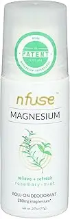 nfuse Magnesium Deodorant - Natural Roll On Deodorant - Rosemary Mint 80ml