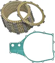 WOODEY 10PC Motorcycle Friction Clutch Plates with Clutch Cover Gasket for GL1500 Valkyrie 1500 1997-2003 Gold Wing 1500 1997-2000