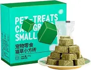 Cat Grass Teething Snack - 60g Chew Freeze Dried Snack Pet Cat Natural Grass Food | Enhances Interaction Edible Cat Toys for Teeth Cleaning for Balcony, Dining Room
