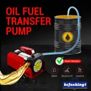 12V Electric Diesel Fuel Transfer Pump Oil Fluid Kerosene Extractor Nozzle Hose