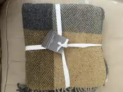 West Elm Heavy Herringbone Throw. New With Tags