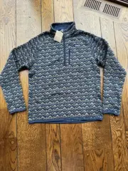 Patagonia Men XXL Better Sweater 1/4 Quarter Zip Pullover Mountain Peak New Navy