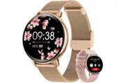Smartwatch Call Function 1.39 Inches Over 120 Sports Modes Heart Rate Monitor SpO2 Sleep Monitor Calorie Pedometer IP68 for iOS Android (Rose Gold and Pink)