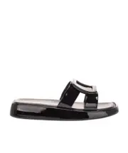 Slide button-down sandals 35,40 Black