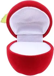 [JILIMI] Lovely red Apple Shape Ring Earrings Pendant Necklace Jewelry Box Gift case