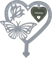 Kisangel Butterfly Memorial Garden Stake Family Members Commemorative Plaque Outdoor Yard Decor for Garden Cemetery Art Decorations