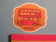 2.3" Collectible STICKER: LONDON Red Double Decker Bus - ENGLAND, UK Memorabilia