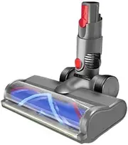 Compatible for Dyson，V10 Slim V12 Slim Hardwood Floor Carpets Attachment with LED Light V Shape Turbo Bristle Brush Cleaner Head