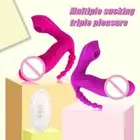 Multifunction Wearable Dildo Vibrator Anal Vagina Clitoris Stimulator