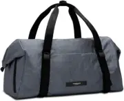 Timbuk2 Mason 27L Black Zip Duffle Weekender Bag Leather Canvas Crossbody Strap