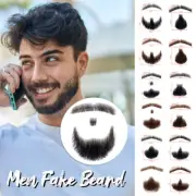Dress up Fake Beard Face Beard Mustache for Adults Men Film Makeup Cosplay