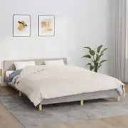 vidaXL Weighted Blanket Light Cream 200x200 cm 9 kg Fabric