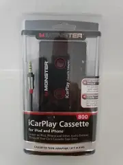 Monster Cassette Tape Adapter 3ft iCarPlay 800 for iPod iPhone Factory Sealed!!