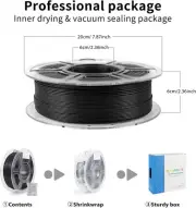 Black ASA 3D Printer Filament 1.75Mm UV Weather Resistant 1Kg Spool