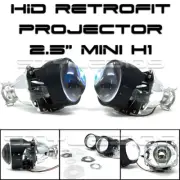 Mini H1 2.5" inch Projectors Set Retrofit Bi-Xenon High Low HID Projector Custom
