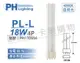 【PHILIPS飛利浦】PL-L 18W 840 自然光 4P (6.2折)