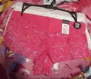 3 NEW PRIMA VALENTINA PLUS SIZE 841035X CO/2BG LACE BOYSHORT PANTIES 3X