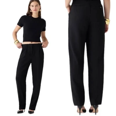 NWT J.CREW Petite Relaxed Drapey Crepe Trouser Size 4P MSRP $158￼