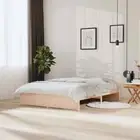 Queen Size Bed Frame Solid Pine Wood Slats Wooden Mattress Base Platform Natural