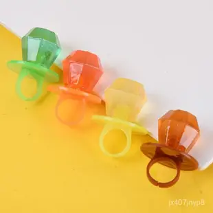 新北出貨✨鑽石糖戒指糖棒棒糖網紅創意兒童零食手指糖水果硬糖可愛寶石糖