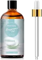 PHATOIL Baby Powder Fragrance Oils 100ML/3.38FL.OZ, Essential Oils for Diffuser, Humidifier, Aromatherapy, DIY Candle, Soap and Scented Products Making