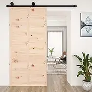 Barn Door 100x1.8x214 cm Solid Wood Pine Rustic Home Decor Sliding Door