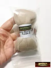 HR125-005-FS MOREZMORE OFF-WHITE FLESH 5g Merino Wool Roving for Needle Felti