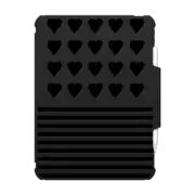 iPad Pro 11-inch (M4) Impact Folio Case Heart Stripes Black on White