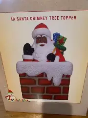 African American Santa tree topper Cracker Barrel Exclusive