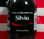 Share A Coke With Silvia Coke Zero Limited Edition Coca Cola Bottle 2015 USA