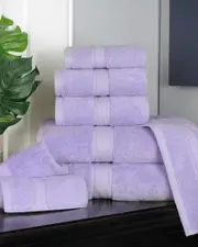 Superior Highly Absorbent 8pc Ultra Plush Solid Egyptian Cotton Towel Set