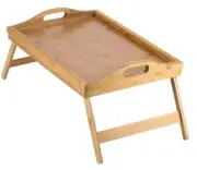 Bamboo Serving Tray Tea Coffee Table Breakfast in Bed 50x30cm