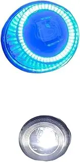 2X LED Front Bumper Angel Eye Fog Light Assembly Compatible For Toyota IQ 2009-2013 - 40W 12V DRL Daytime Running Lamps(Blue and White)