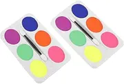 in- Makeup Palette 6 Rich Colors Oil Paint for Halloween Stage Boys and Girls Adults Easy to Apply Clean Face Cream