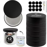 Oui Yogurt Jar Lids 12 Pack Black Metal Oui Lids for Yoplait Yogurt Container, L