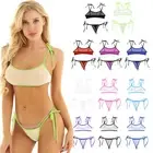 iEFiEL Women Sexy Bikini Mini Bra Swimwear Set Micro Thong G-String Lingerie