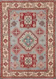 Light Blue Super Kazak Traditional Hand-knotted Tribal Rug Area Carpet 5'x7'
