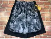 New Mens And1 Basketball Shorts sz Small Black and Gray Camo